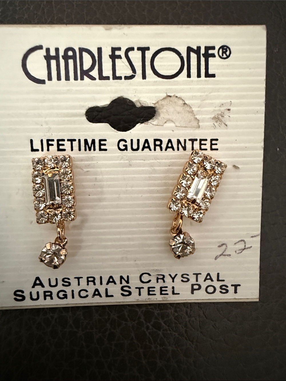 Gold Crystal Drop Earrings